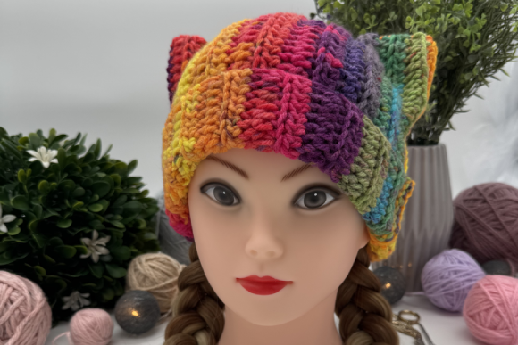 Cat-Ear-Beanie häkeln: süß, frech und schnell gemacht
