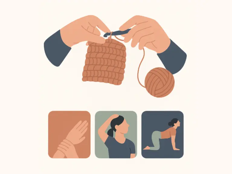 Warum Stretching und Yoga bei langen Häkel-Sessions so wichtig sind