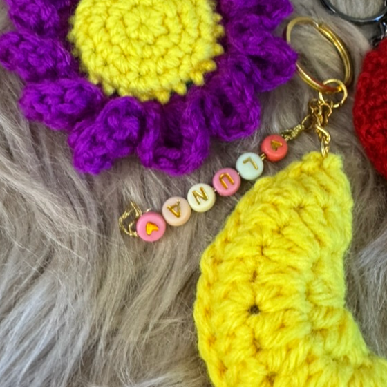 Gehäkelter Schlüsselanhänger – verschiedene Motive – mit Personalisierung – Bild 2