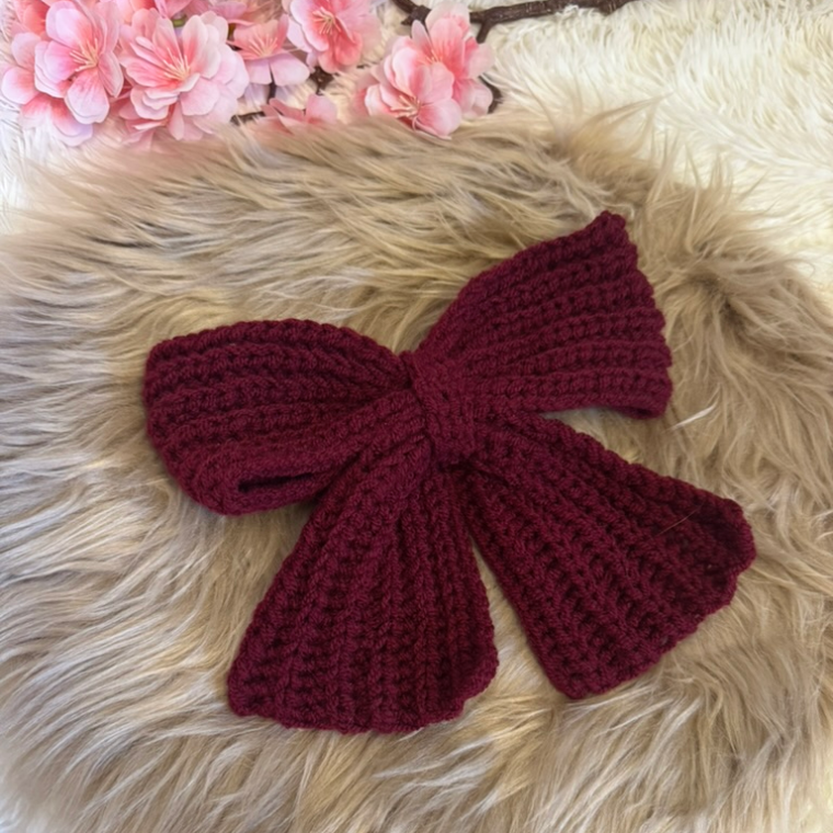 Häkel Haarspange mit Schleife – einfache Anleitung für Anfänger