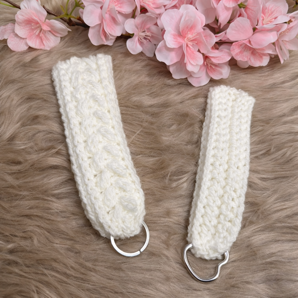 Gehäkeltes Schlüsselband im Boho-Style – handgemachtes Schlüsselband mit Ring